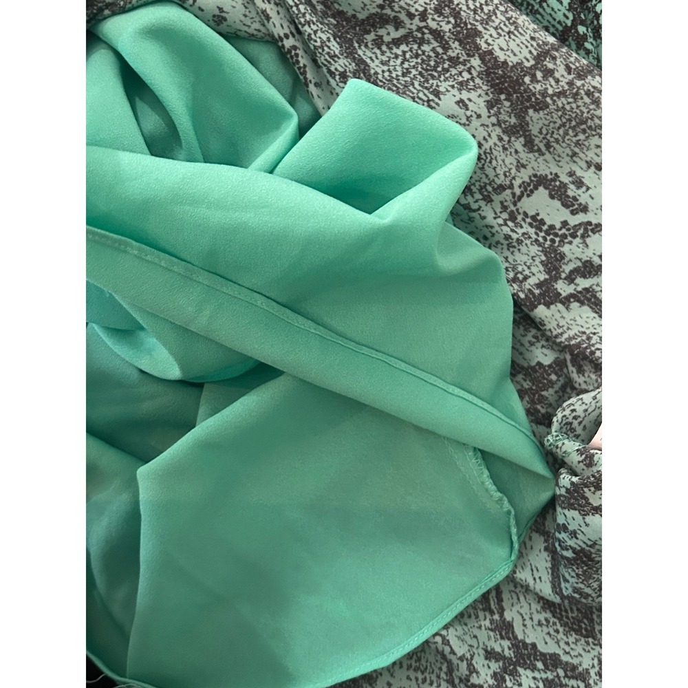 DO+BE Emerald Venom Tie-Waist Midi Dress Women's Small Snake Print Cap Sleeve - Picture 12 of 12